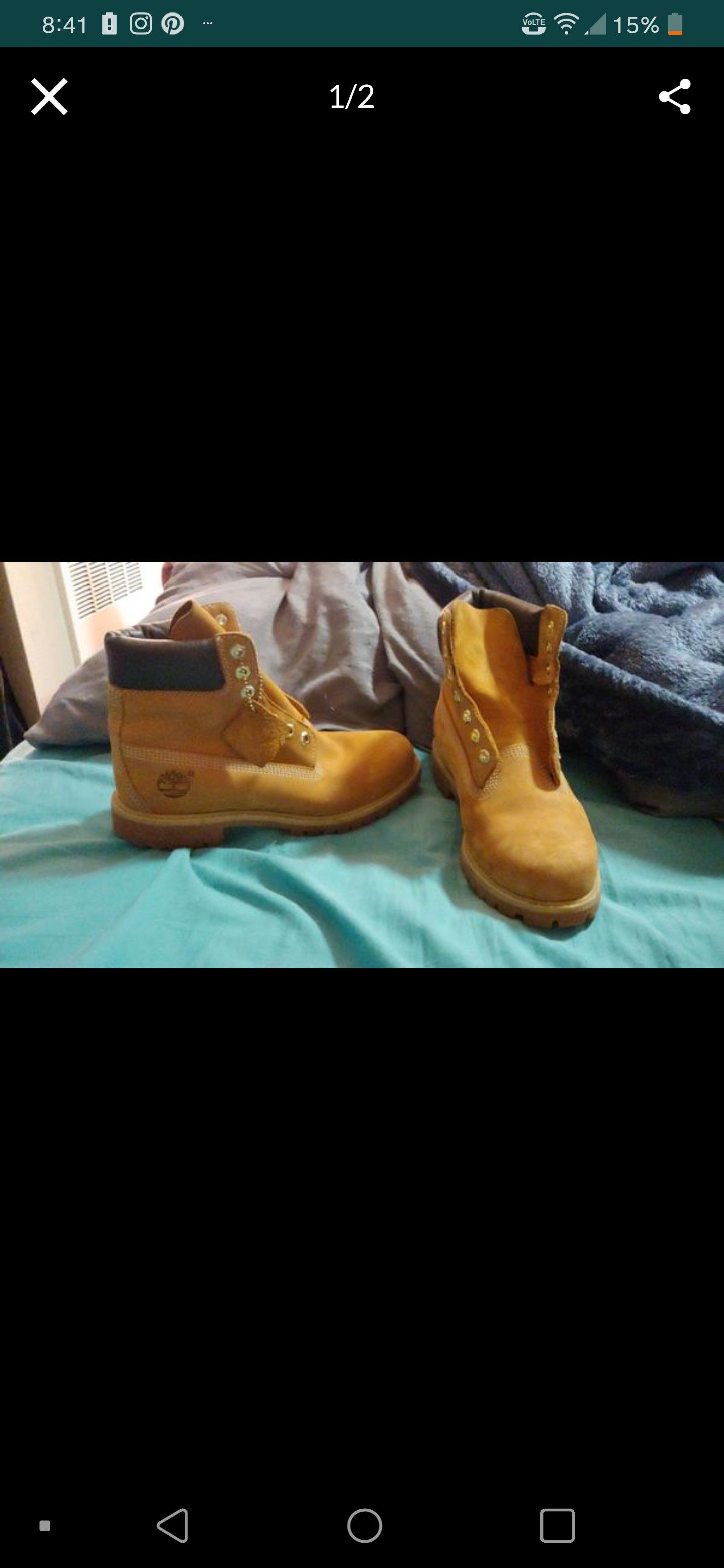 Timberlands size 9 1/2 F