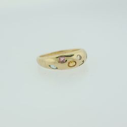 14k Yellow Gold Color Stone Ring Sz 7