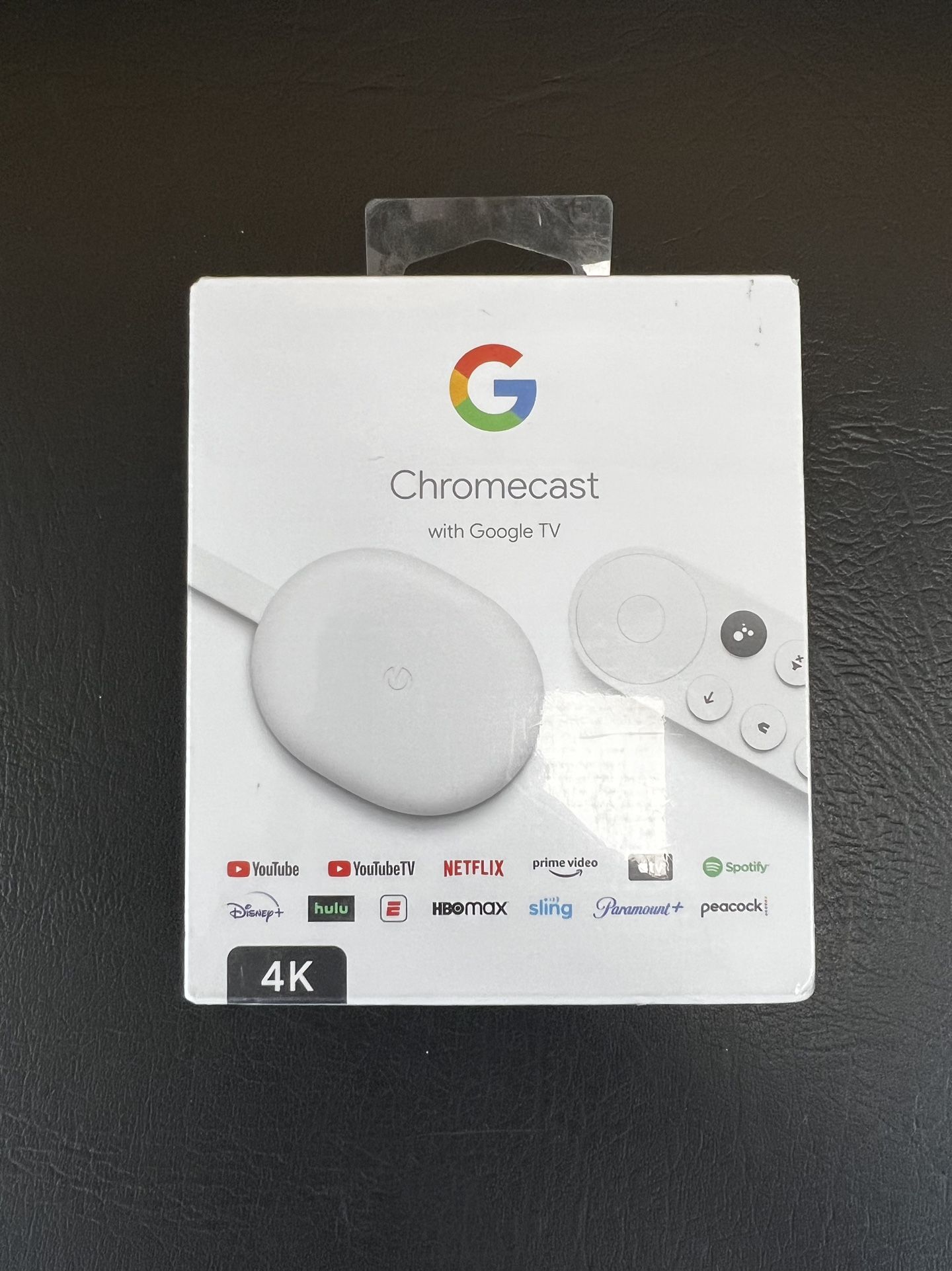 Google Chromecast with Google TV 4К Media Streamer with Google Assistant - Snow