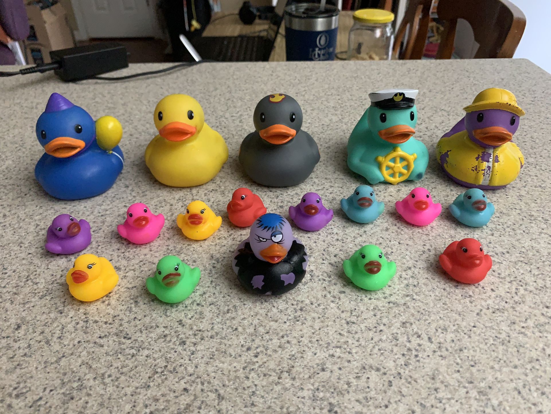 Rubber Ducks In Different Sizes And Colors