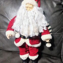 Brinns 1996 Santa Figure And Ornaments