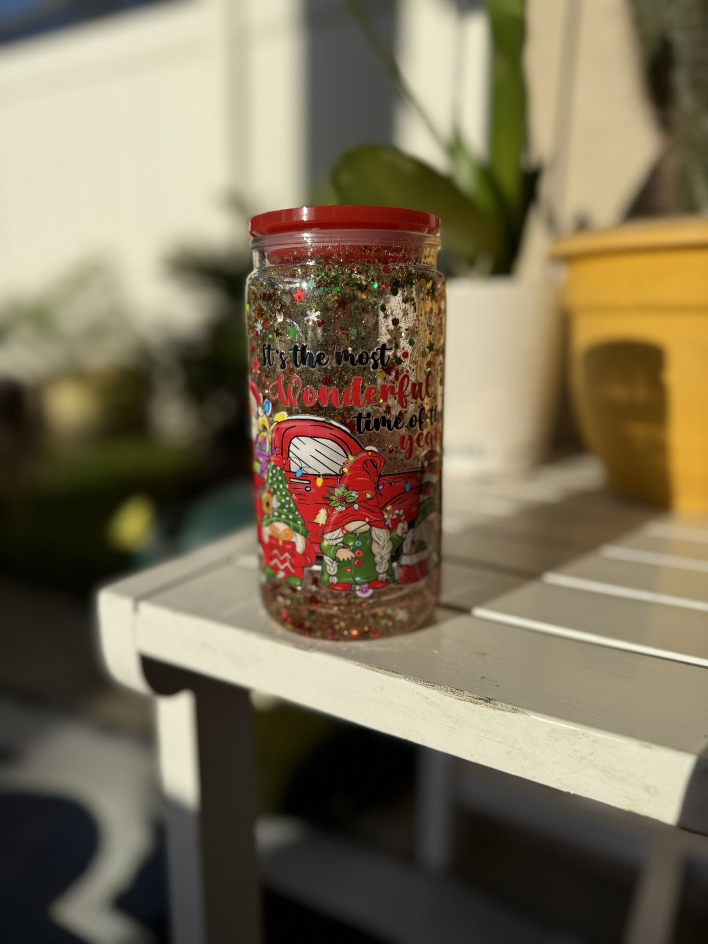 Christmas Glitter Cup