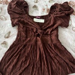 Brown Babydoll Top 
