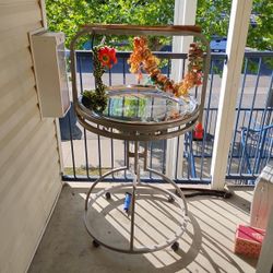 Large Bird Stand With Wheels And Toys