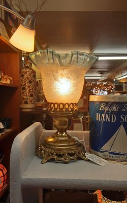 Vintage Brass Victorian Style Table Lamp- Located in Shelton