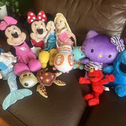 Disney and brand name Assorted Plush Toys Collection