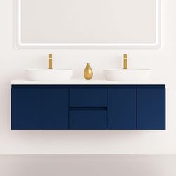 Bathroom vanity floating