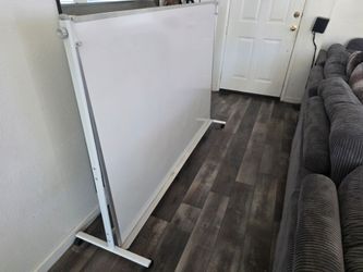 Large White board with stand & marker ledge