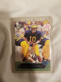 Tom Brady press pass rookie card