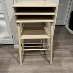 Standing Desk with storage IKEA knotten wooden standing desk 41.5x21.5x17 inches