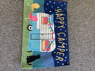 New Happy Camper 24”x36 Hooked Rug