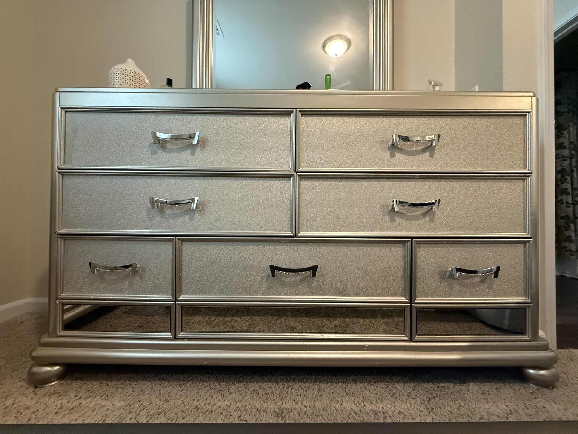 Silver Bedroom Furniture Set