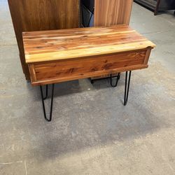 Wood Storage Bench or Side Table (in Store) 