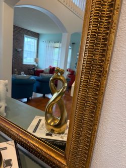 Gold Ornate Framed Wall Mirror