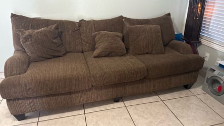 Brown couches