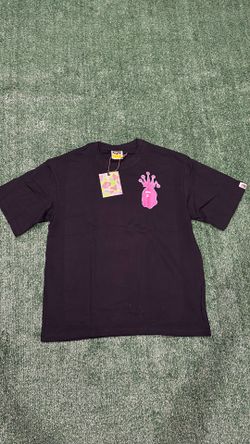 Black and pink bape shirt sizes small and medium available