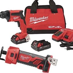M18 FUEL 18-Volt Lithium-Ion Brushless Cordless Drywall Screw Gun Compact Kit with M18 Cut Out Tool. New In The Box!