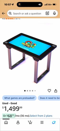 Arcade 1Up 32" Screen Infinity Game Table