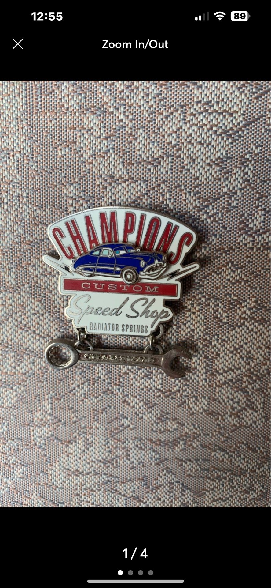 Cars Champion Custom Speed Shop Radiator Springs Disney Pin