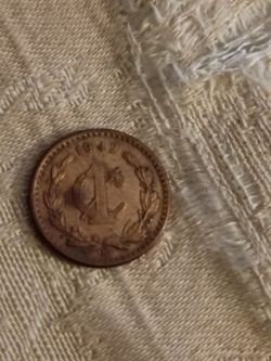 1942 mexican  copper coin une cent