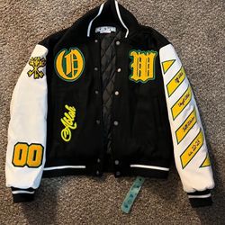 off white bomber jacket