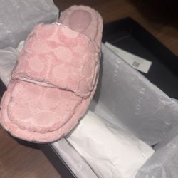 Coach  Bridgett Sandal In Signature Terry Cloth