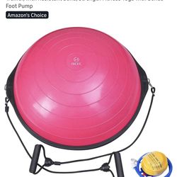 Nice C Balance Ball, Half Ball, Balance Ball, Exercise Workout Trainer, with Resistant Band, Strength Fitness Yoga with Bonus Foot Pump Amazon's Choic