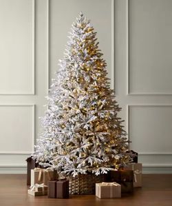 Home Depot flocked Christmas tree