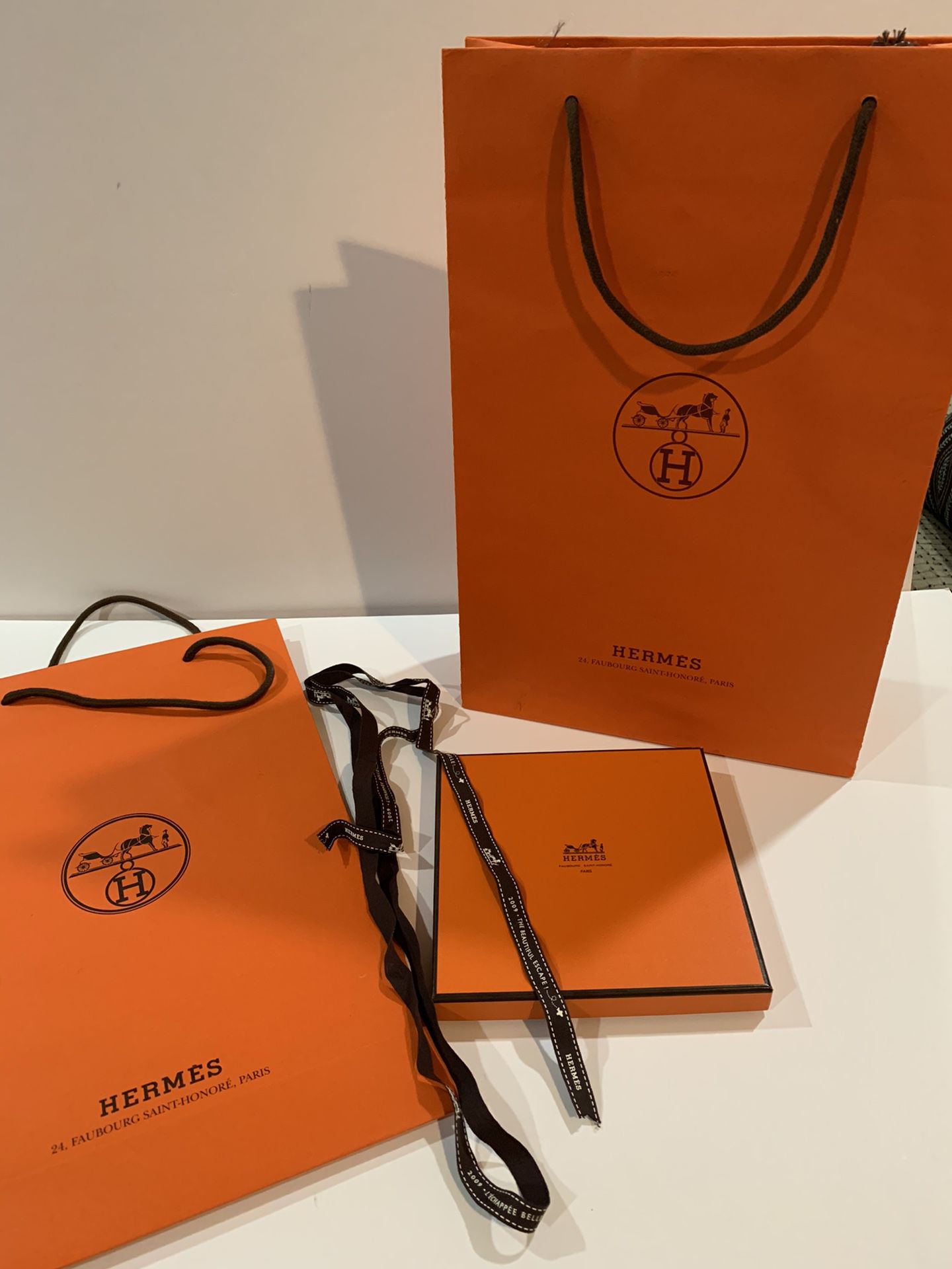 Authentic Hermès Gift Box and Bags