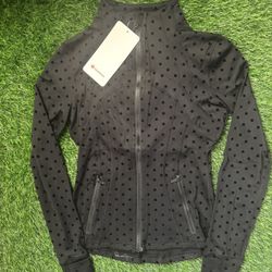 Lululemon Black Polka Dot Define Jacket (Size 2)