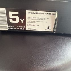 AJ 6 Rings Girls Size 5y