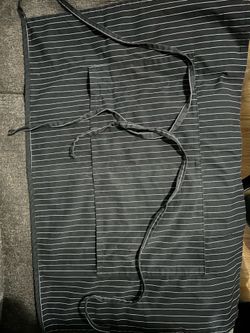 Black striped half apron
