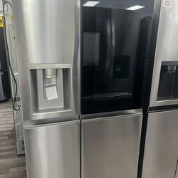 Open Box / 27cu.ft Side By side Fridge With Knock Knock ✊ Door  WAS$2099 Now$1099