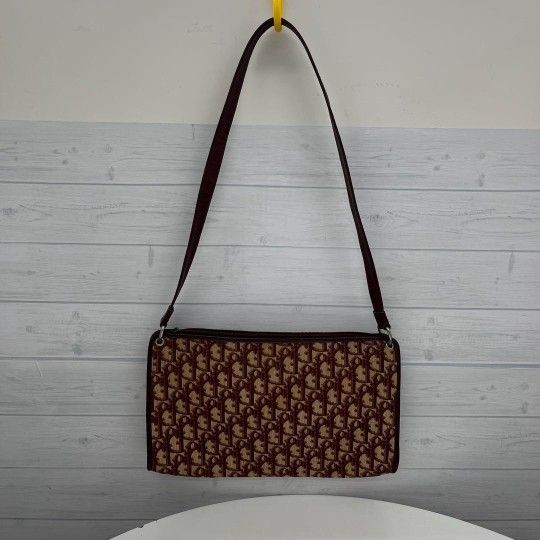 Christian Dior one shoulder bag Trotter pattern canvas