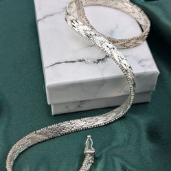 RARE Italian Bricklayer Link Necklace Signed MILOR 