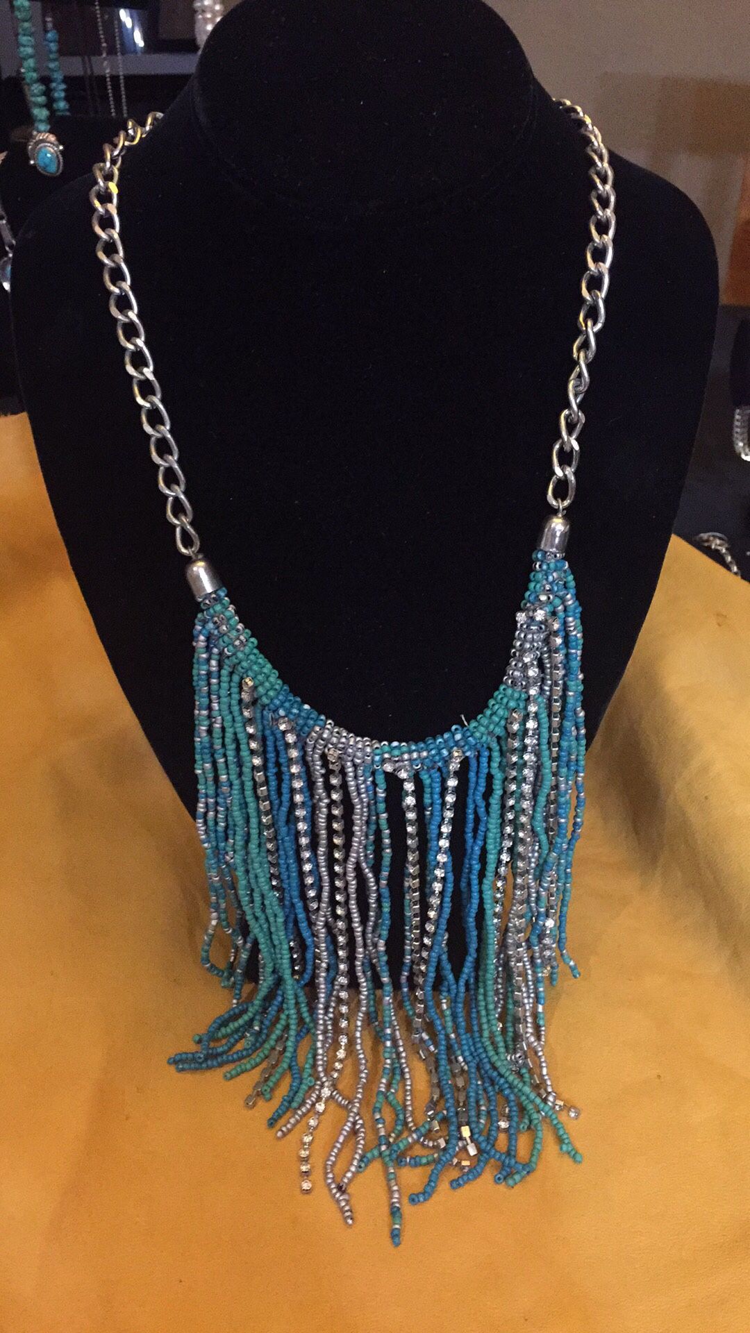 Turquoise beaded necklace