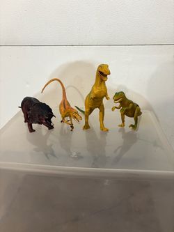 Plastic Dinosaur Figures Set of 4