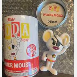 BRAND NEW LIMITED EDITION COLLECTIBLE VAULTED FUNKO SODA CAN WITH FIGURE OF DANGER MOUSE! 