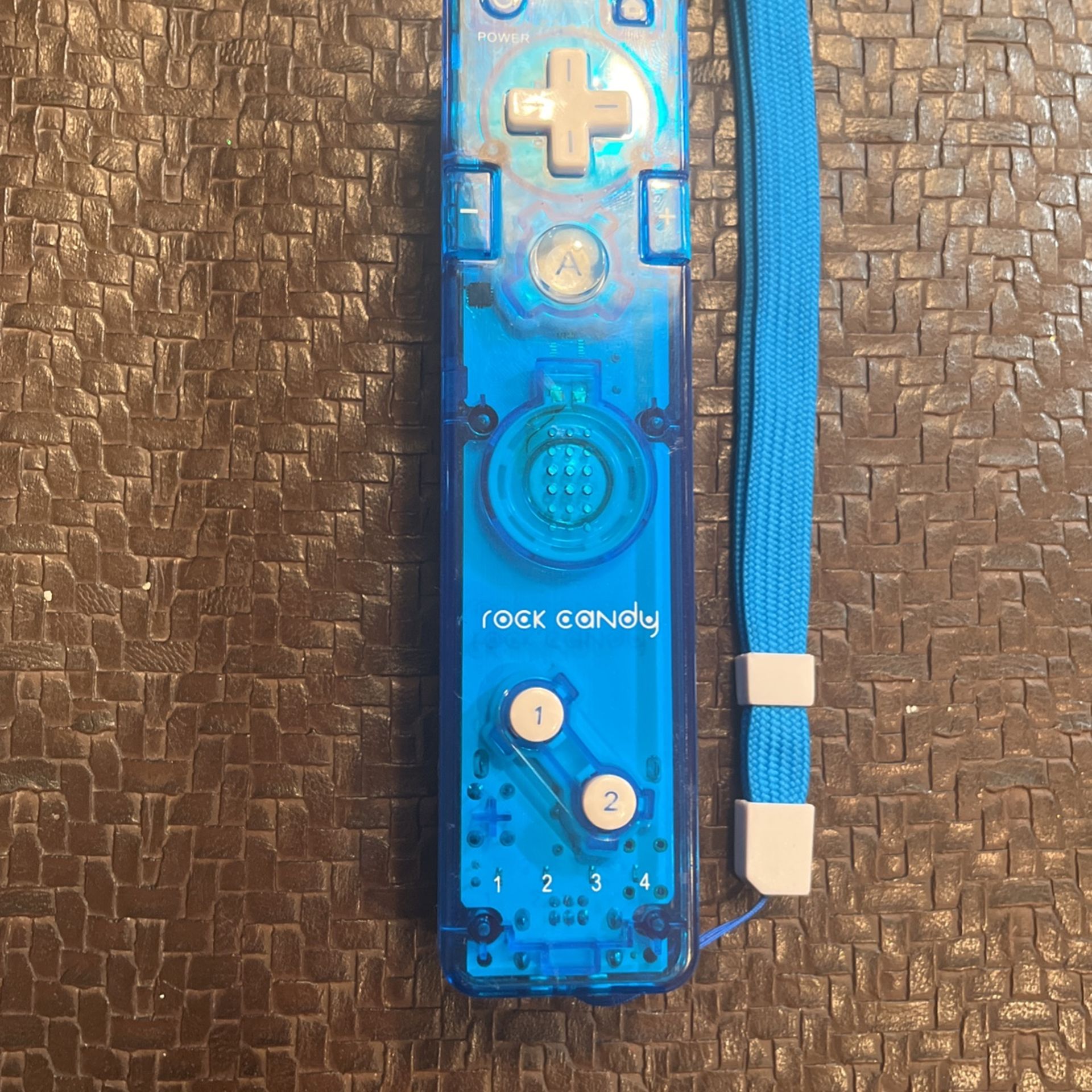 Blue ROCK CANDY Remote Controller Nintendo Wii w/ Wrist Strap Tested Working