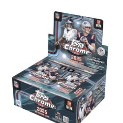 2025 TOPPS CHROME FOOTBALL FACTORY SEALED JUMBO HOBBY BOX