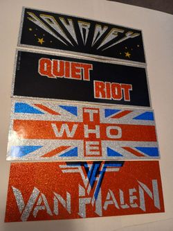 Vintage Rock Bumper Stickers