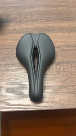 Black Bike Saddle with Center Cutout