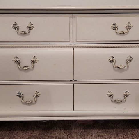 Young America Brand White Dresser With Chair 