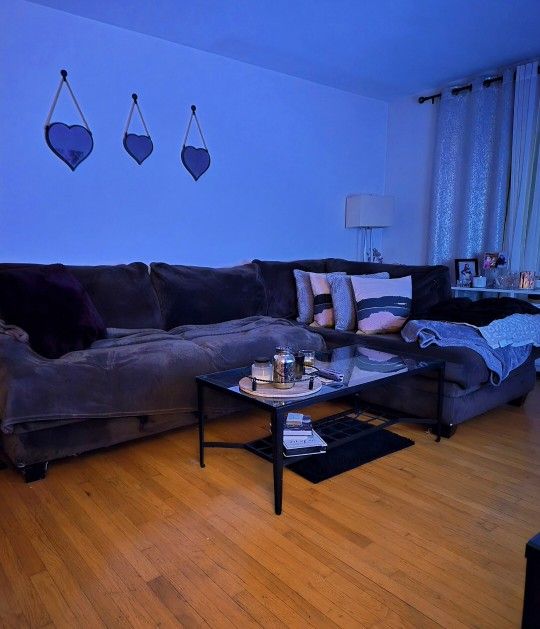 Chocolate Brown L Shape Sectional