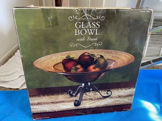 GLASS BOWL WITH STAND