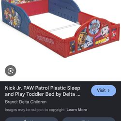 Toddler Paw patrol Bed And Mattress 