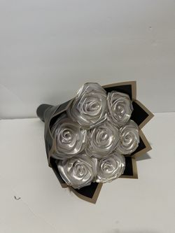 White Ribbon Flowers 