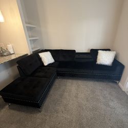 Sectional Sofa Black 