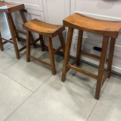 Pottery Barn Tibetan Stools- Set Of 3