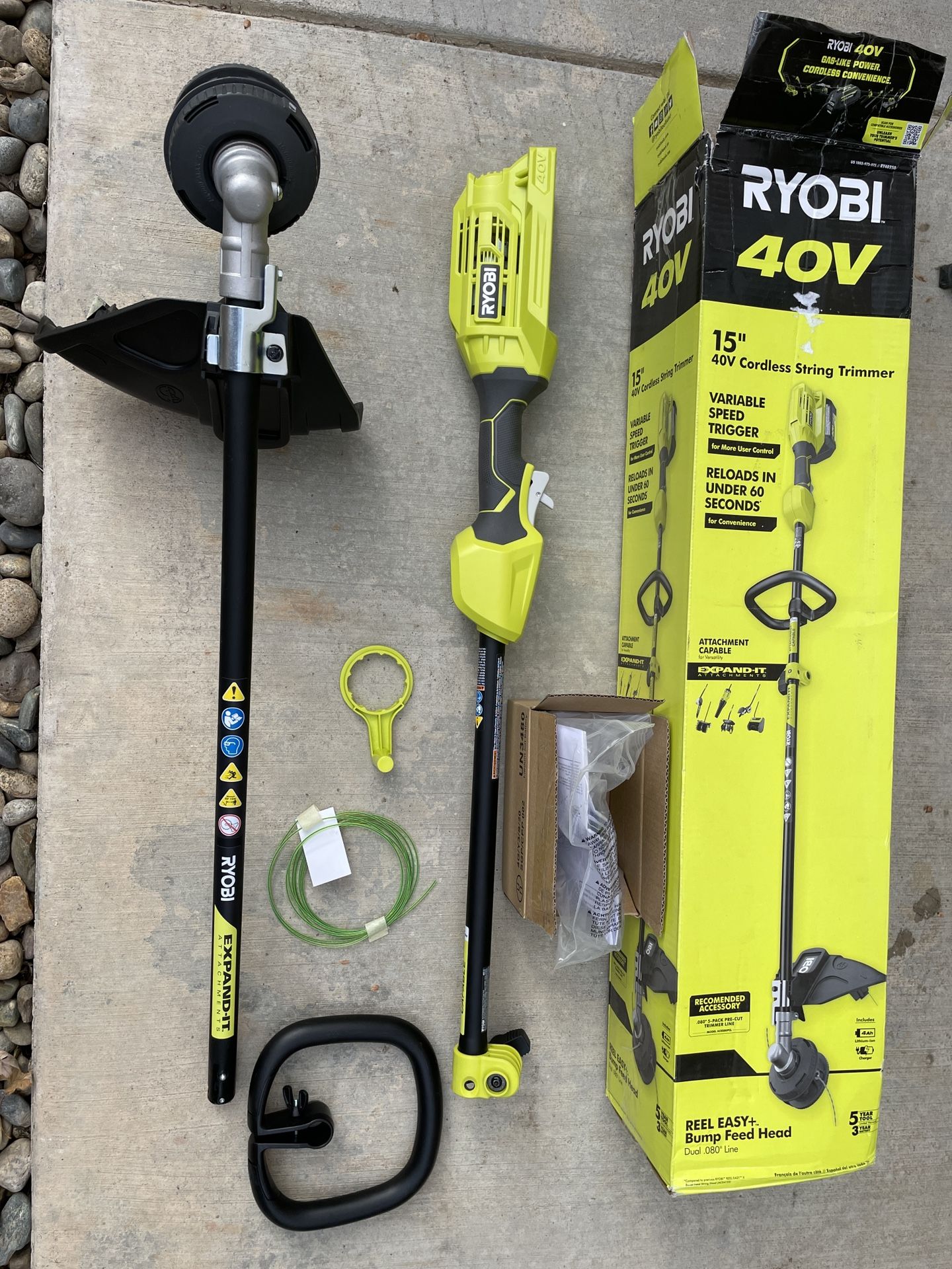 Ryobi 40V 15” Cordless Expand-it String Trimmer Weed Whacker; Battery NOT Included